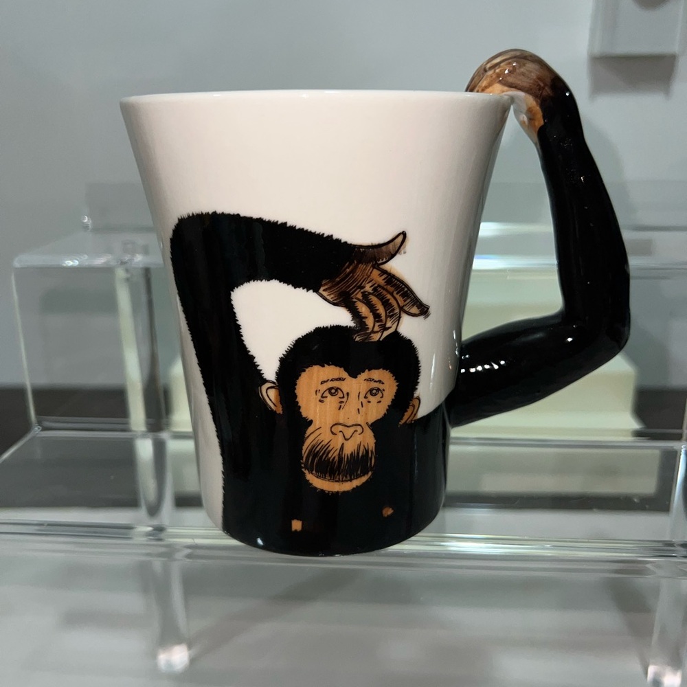 Pier 1 Imports 3D Monkey Chimpanzee Mug (discontinued)